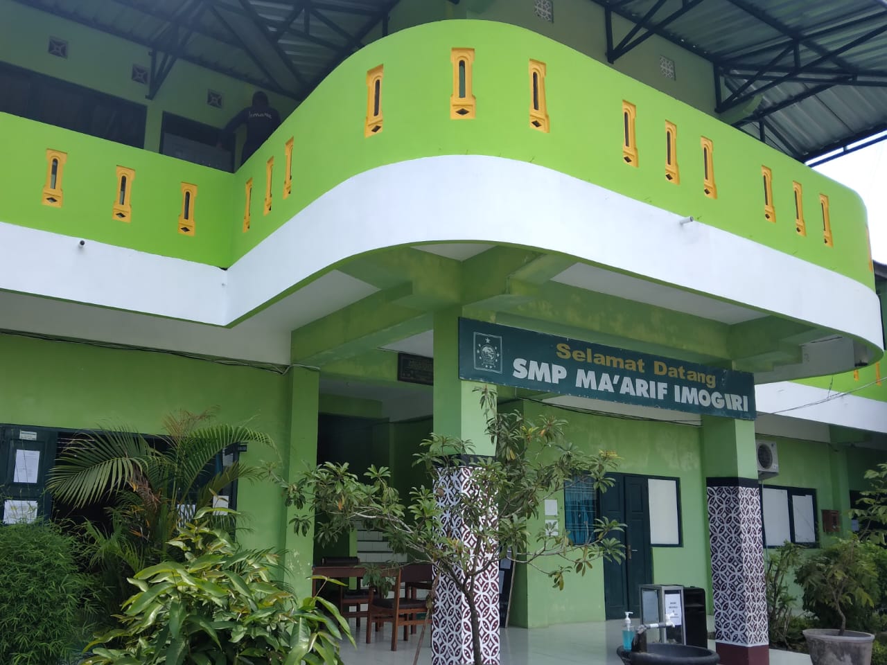 Gedung SMP Ma'arif Imogiri, lokasi pendaftaran siswa baru tahun 2023.